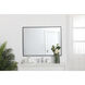 Monet 40 X 30 inch Black Wall Mirror