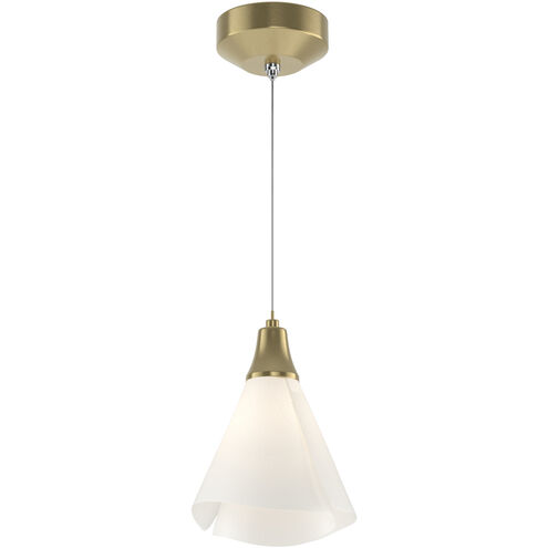 Mobius 1 Light 7.3 inch Modern Brass Mini Pendant Ceiling Light