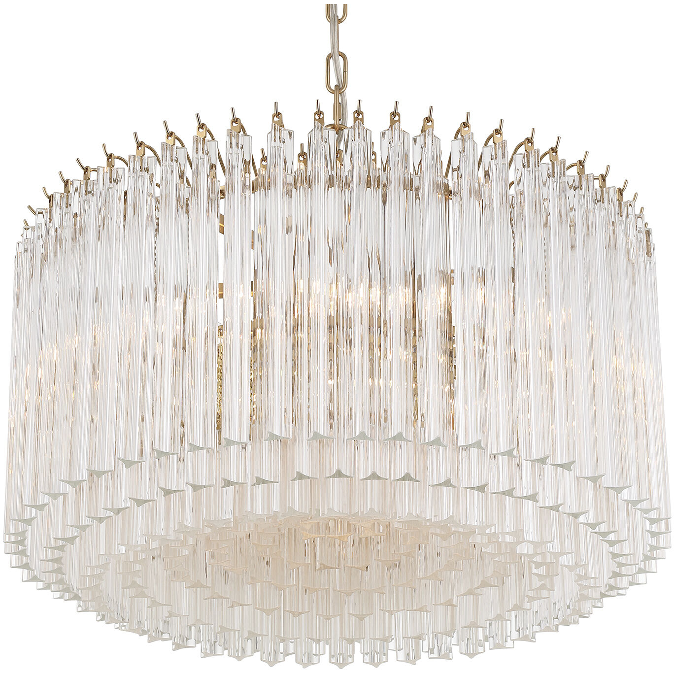 Lofton 7 Light 24 inch Aged Brass Chandelier Ceiling Light