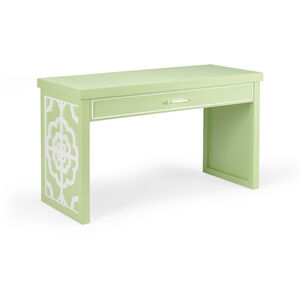 Shayla Copas 54 inch Light Green/White/Clear Vanity Desk