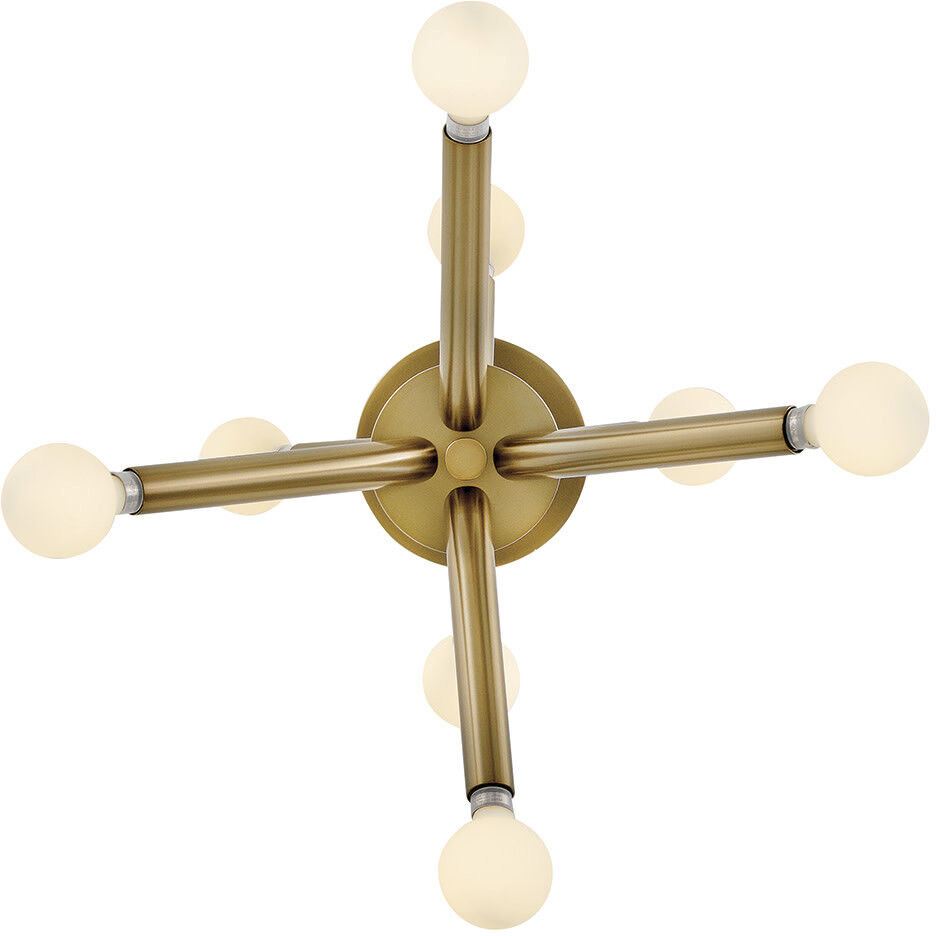 Axton 8 Light 12.5 inch Lacquered Brass Convertible Pendant Ceiling Light