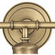 Fritz 3 Light 24 inch Heritage Brass Vanity Light Wall Light