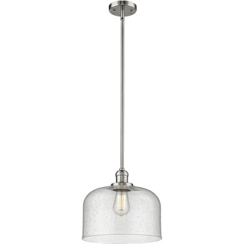 Franklin Restoration Bell 1 Light 12 inch Polished Nickel Mini Pendant Ceiling Light in Incandescent, Seedy, Franklin Restoration