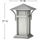 Estate Series Harbor LED 17 inch Titanium Outdoor Pier Mount Lantern