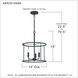 Abner 3 Light 14 inch Matte Black Pendant Ceiling Light
