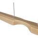 Dakota Linear Pendant Ceiling Light in Beech Wood