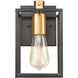 Shenandoah 1 Light 7 inch Matte Black with Brushed Brass Vanity Light Wall Light