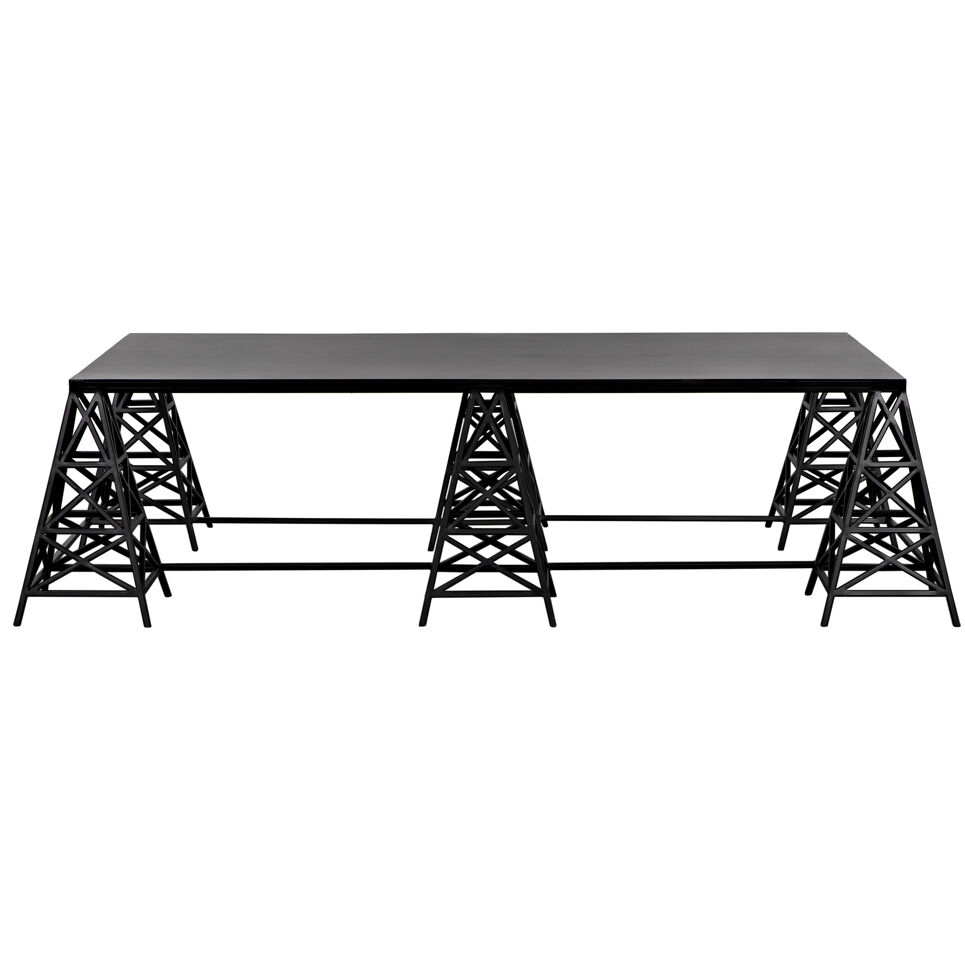 Brixton 64 X 38 inch Matte Black Coffee Table