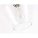 Gene 1 Light 8 inch Chrome Flush Mount Ceiling Light