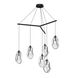 Liquid LED 39.25 inch Satin Black Pendant Ceiling Light in Clear Glass