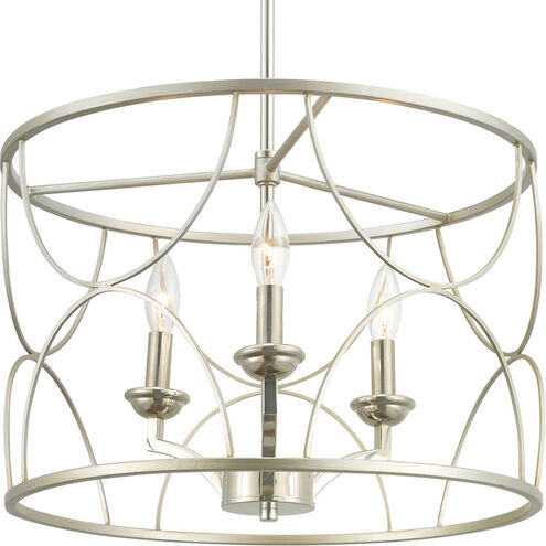 Landree 3 Light 18 inch Silver Ridge Chandelier Ceiling Light