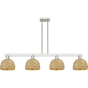 Arcadia Woven Rattan 4 Light 50.75 inch Island Light