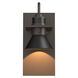 Erlenmeyer 1 Light 11.3 inch Coastal Dark Smoke and Coastal Black Outdoor Sconce in Coastal Dark Smoke/Coastal Black