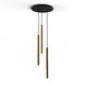 Combi LED 18 inch Brass Pendant Ceiling Light, Suspension / Flush Mount 2-in-1