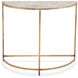 Anastasia 36 X 30 inch Gold Side Table, Demilune