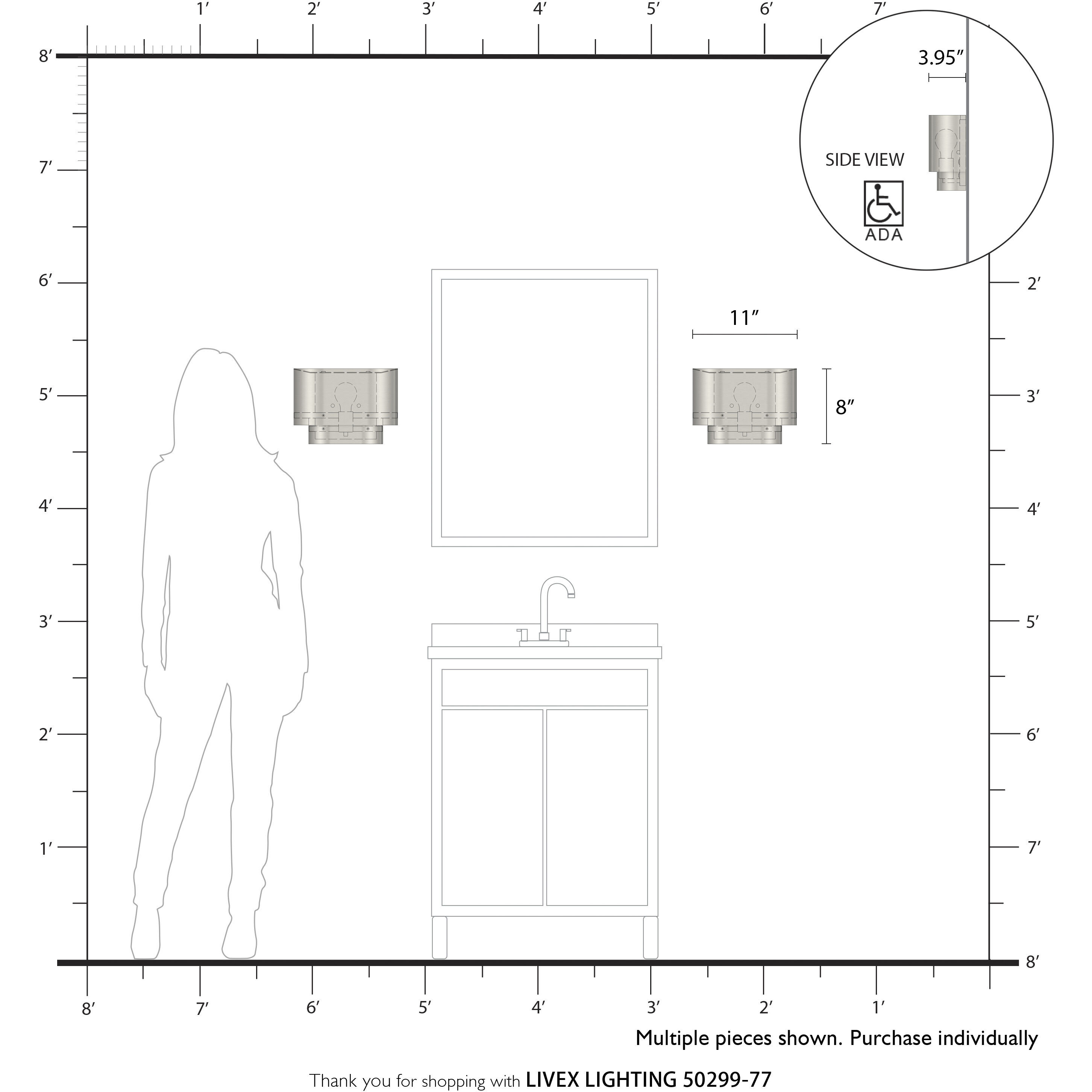 Springview 1 Light 11 inch Shiny Orange ADA Wall Sconce Wall Light