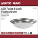 Brentwood LED 12 inch Brushed Nickel Flush Mount Ceiling Light