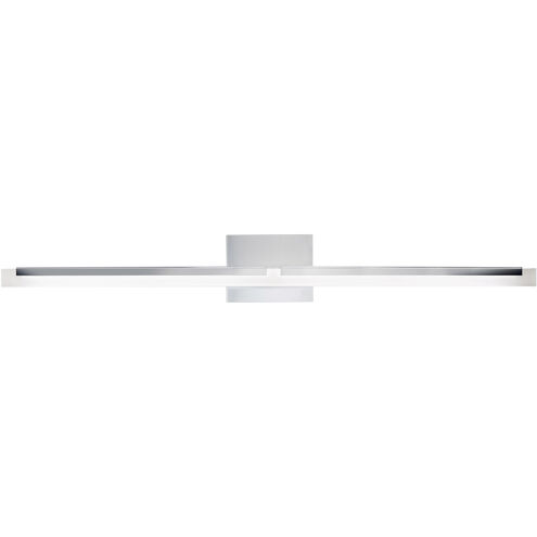 Double L LED 36 inch Chrome with Frosted White Vanity Light Wall Light