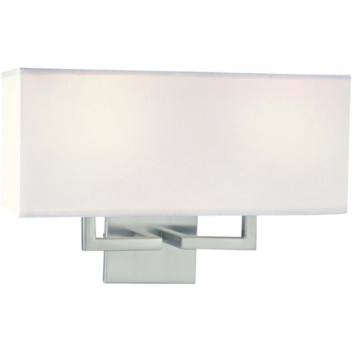 Sconces 2 Light 16 inch Brushed Nickel Wall Sconce Wall Light in Incandescent