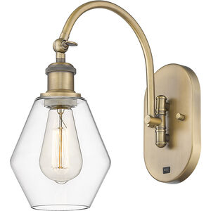 Ballston Cindyrella LED 6 inch Brushed Brass Sconce Wall Light in Clear Glass