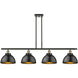 Ballston Urban 4 Light 48 inch Black Antique Brass Island Light Ceiling Light