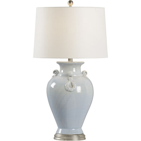 Vietri 31 inch 100 watt Cloud Blue Crackle Glaze Table Lamp Portable Light