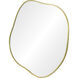 Nucleus 36 X 36 inch Clear and Satin Brass Wall Mirrors, Set of 3