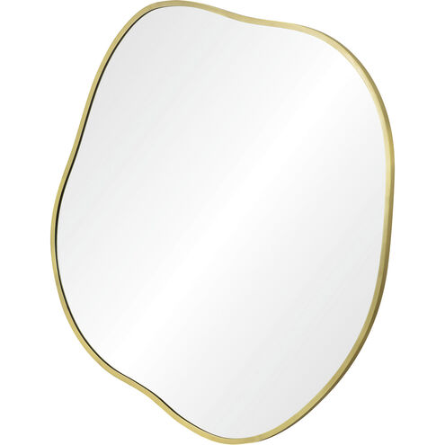 Nucleus 36 X 36 inch Clear and Satin Brass Wall Mirrors, Set of 3