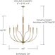 Holden 10 Light 40 inch Aged Brass Chandelier Ceiling Light