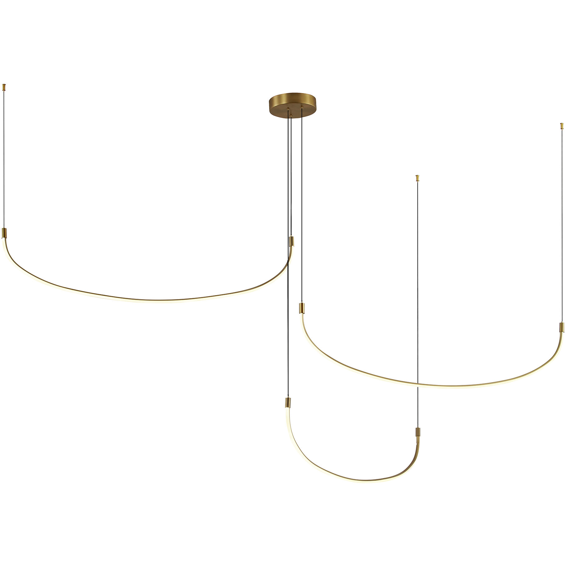 Talis LED 90.25 inch Brushed Gold Multi Pendant Ceiling Light