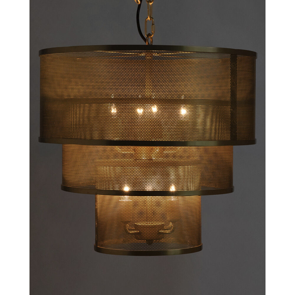 Arena 8 Light 20 inch Antique Brass Pendant Ceiling Light