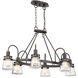 Portsmouth 6 Light 22 inch English Bronze Outdoor Linear Chandelier