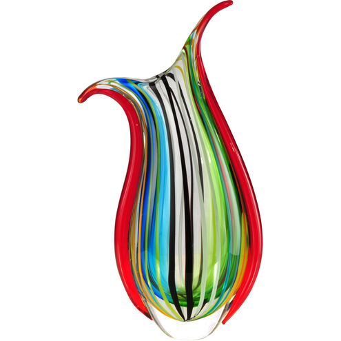 Evelyn 17 X 8 inch Hand Blown Art Glass Vase
