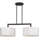 Meridian 2 Light 35 inch Bronze Linear Chandelier Ceiling Light, Large