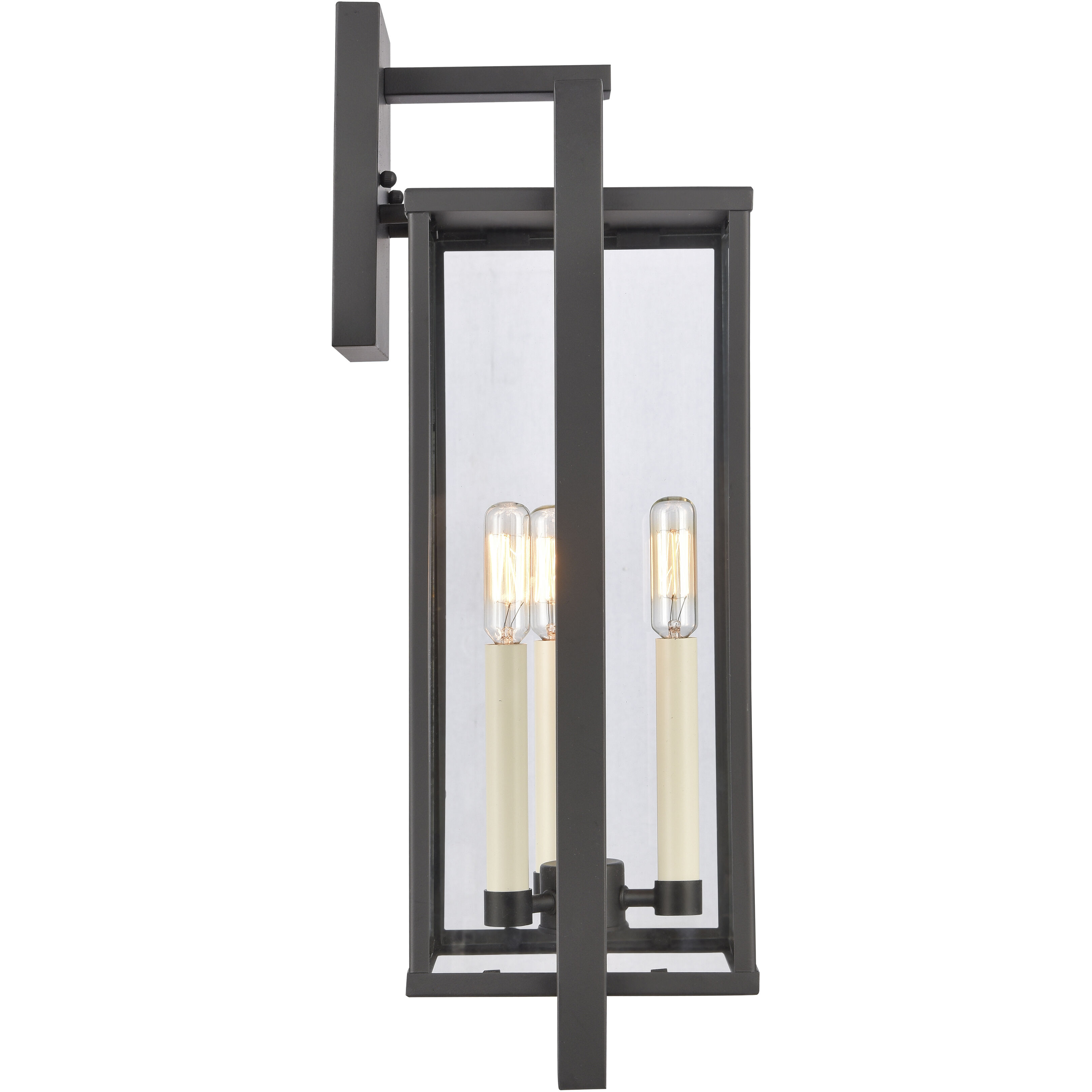 Gladwyn 3 Light 22 inch Matte Black Outdoor Sconce