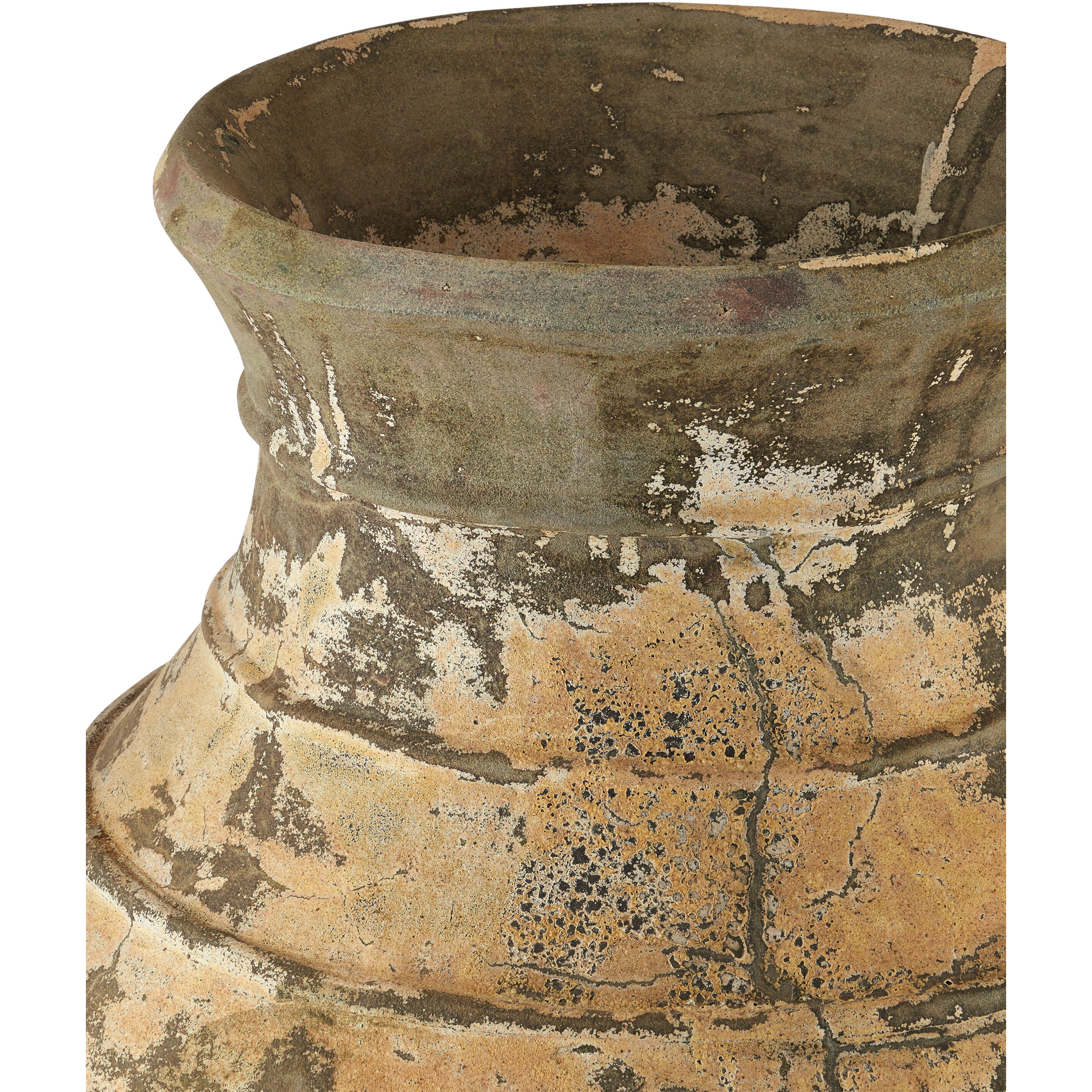 Lipari Antique White Outdoor Urn, Extra Large