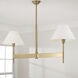 Leland 2 Light 50 inch Aged Brass Island Light Ceiling Light
