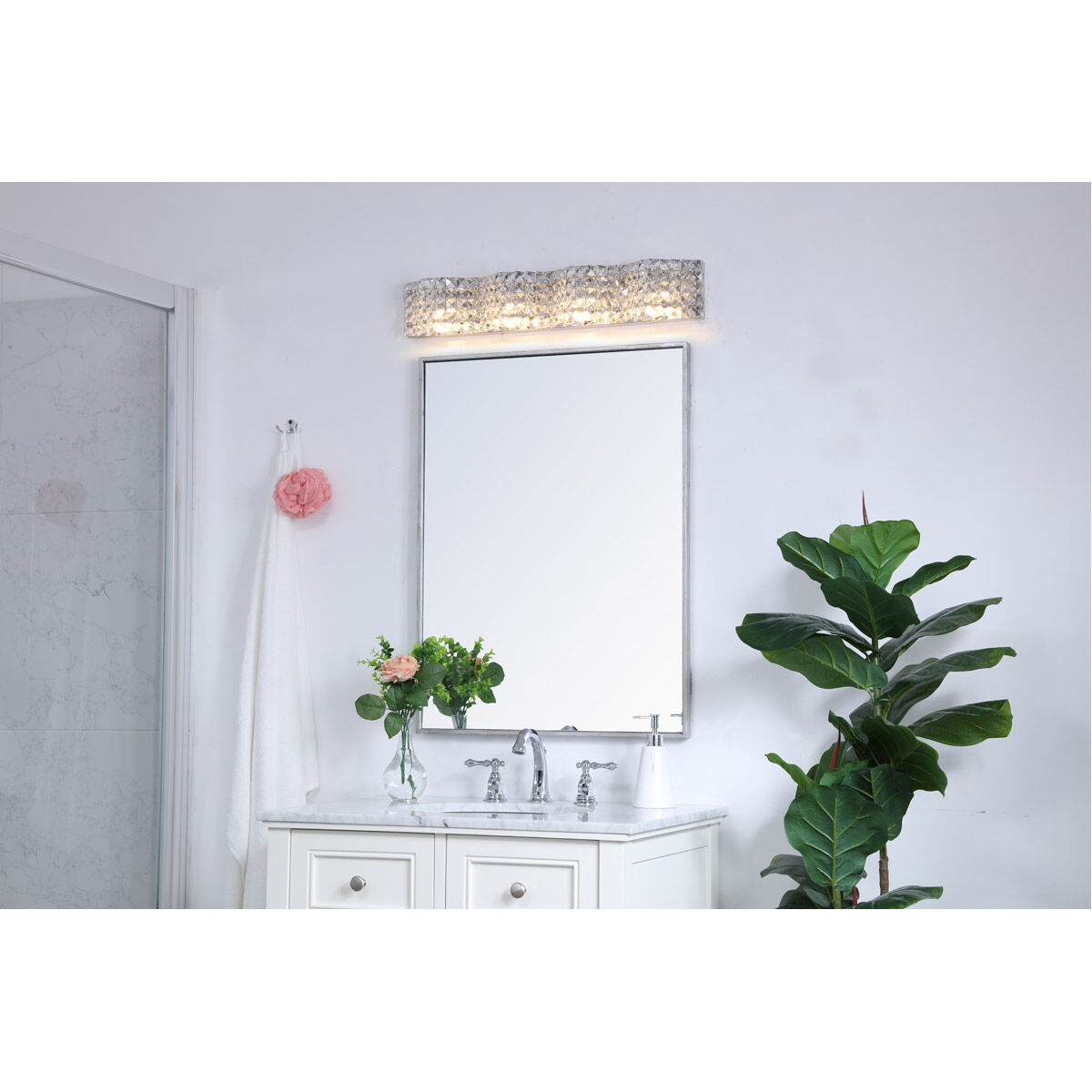 Ollie 4 Light 27 inch Chrome Wall sconce Wall Light