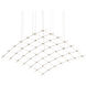 Constellation LED 177 inch Satin Nickel Chandelier Ceiling Light in White Glass