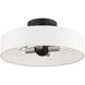 Venlo 4 Light 14 inch Black with Brushed Nickel Accents Semi Flush Ceiling Light