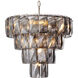 Amazone 14 Light 23.62 inch Nickel Chandelier Ceiling Light in Smoke Crystal Glass, Small