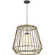 Open Air Arlen 1 Light 24 inch Black Outdoor Hanging Light