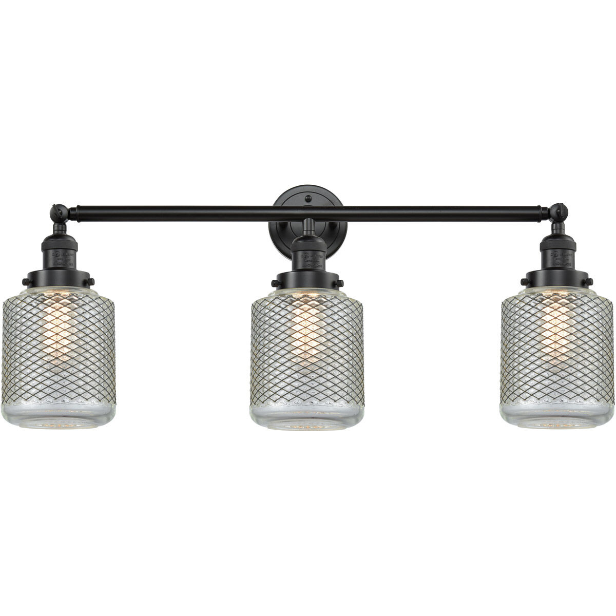 Franklin Restoration Stanton 3 Light 32 inch Oil Rubbed Bronze Bath Vanity Light Wall Light, Franklin Restoration