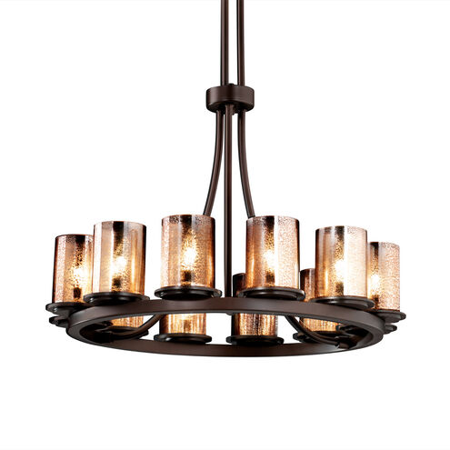 Fusion 12 Light 28 inch Dark Bronze Chandelier Ceiling Light in 8400 Lm LED, Almond Fusion