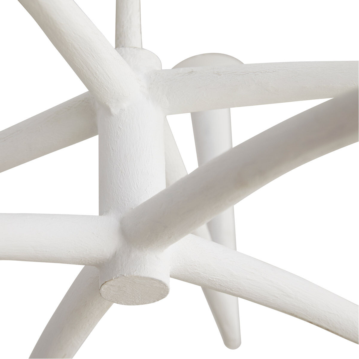 Isma 8 Light 34 inch White Gesso Chandelier Ceiling Light