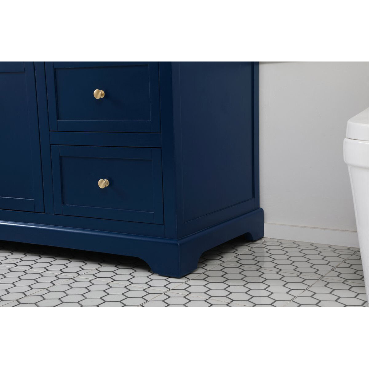 Franklin 60 X 22 X 35 inch Blue Bathroom Vanity Cabinet