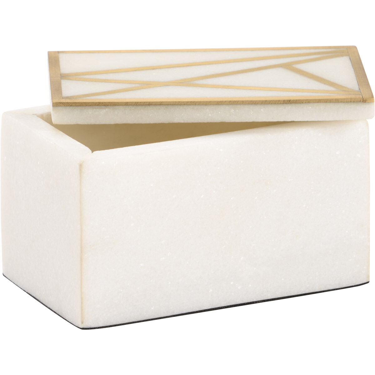Wildwood 5 inch Natural White/Antique Gold Box