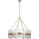 Suzanne Kasler Solera LED 37.25 inch Hand-Rubbed Antique Brass Barrel Chandelier Ceiling Light