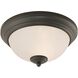 Huntington 2 Light 11 inch Oil Rubbed Bronze Flush Mount Ceiling Light