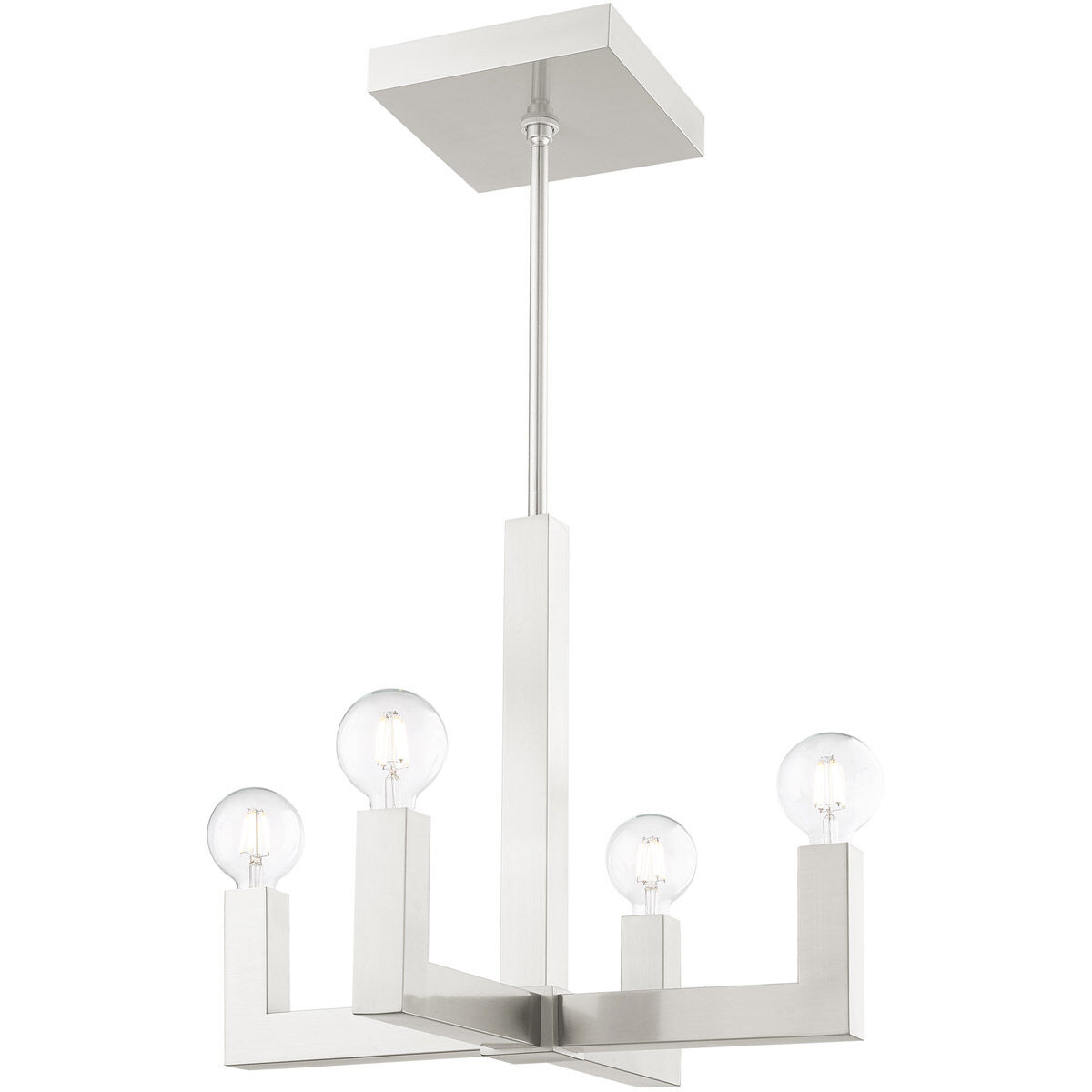 Solna 4 Light 20 inch Brushed Nickel Chandelier Ceiling Light